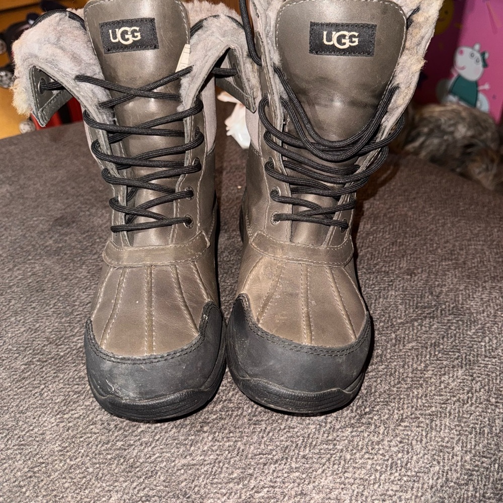 UGG Dark Brown and Black Snow Boots